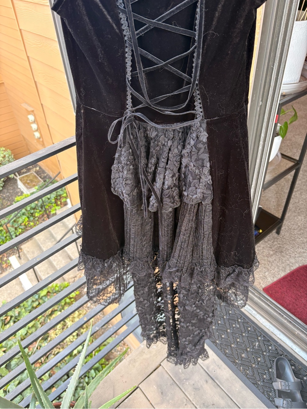 ๐ค black vampire y2k vibes lace up gothic party dress ๐ค - Picture 4 of 10